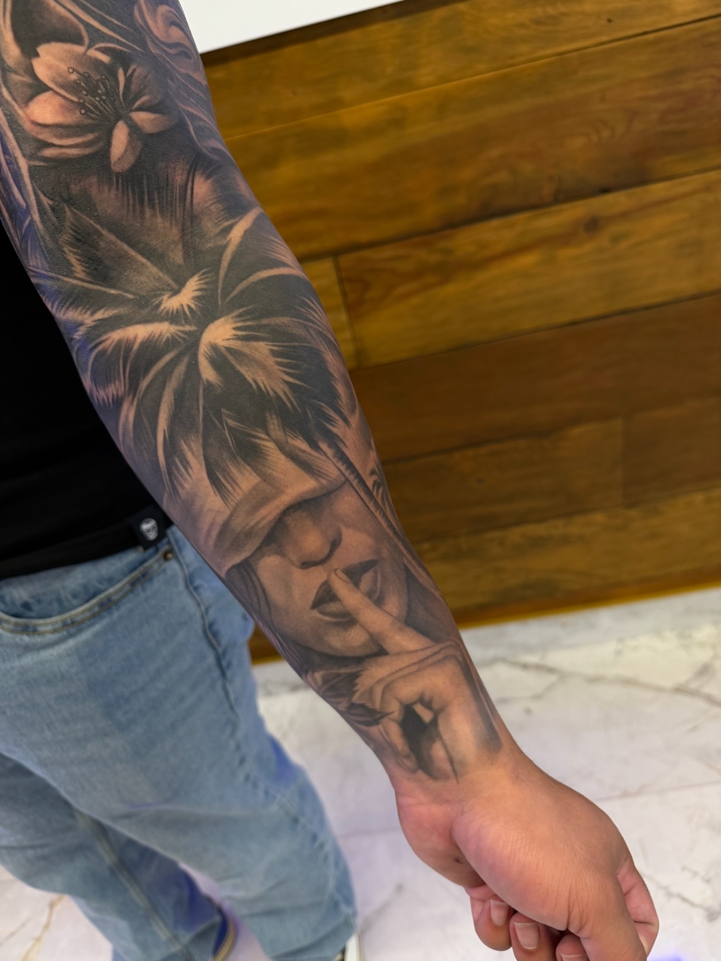 Black and grey realism tattoo by Rob Robles 2