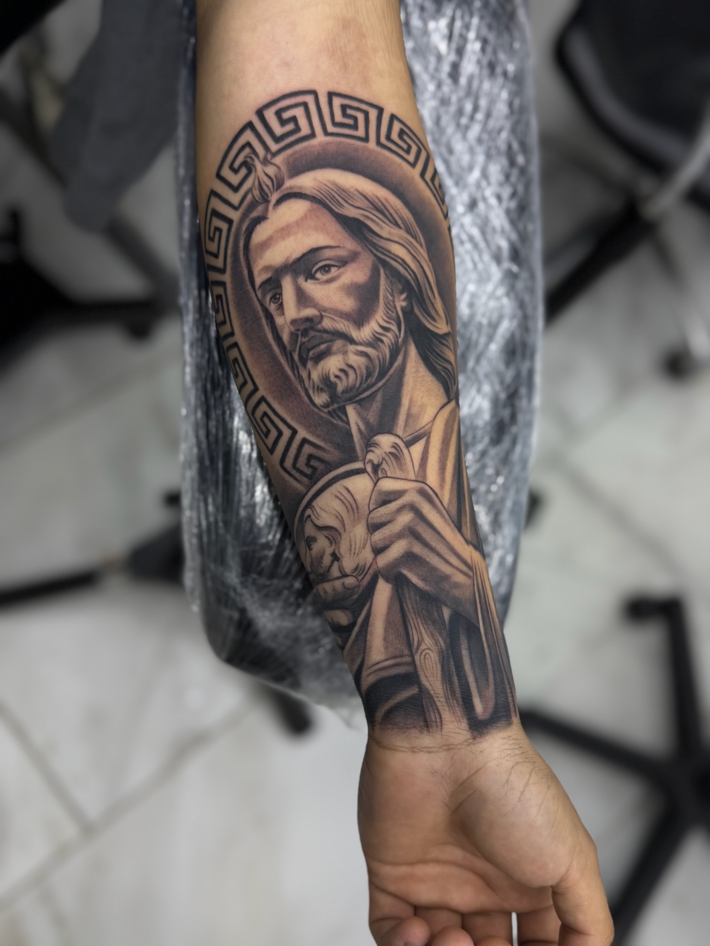 Black and grey realism tattoo by Rob Robles 5