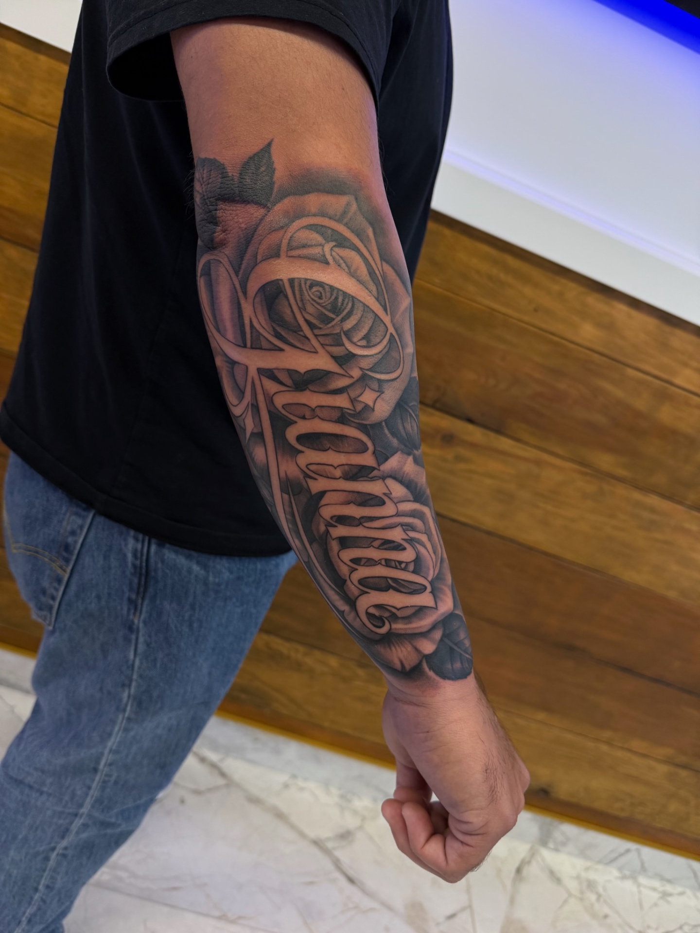 Black and grey realism tattoo by Rob Robles 8